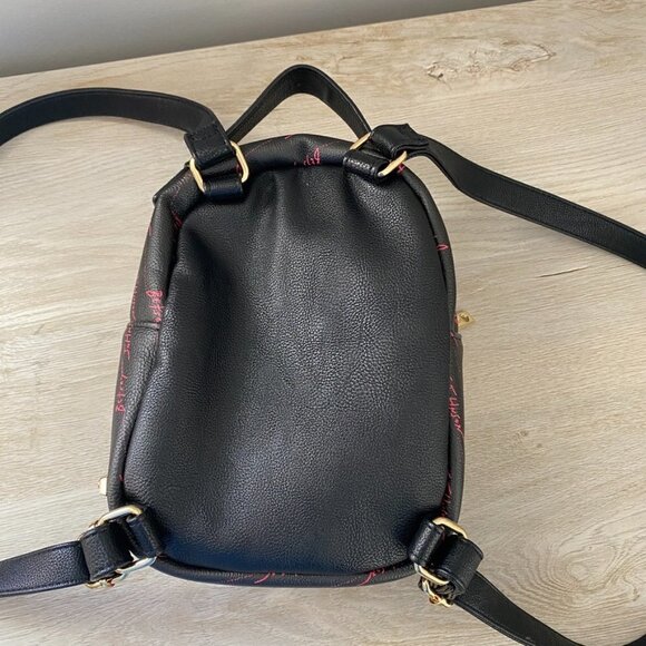 Betsy Johnson Mini Kitsch Dog Puppy Backpack Black Pink - Picture 5 of 9